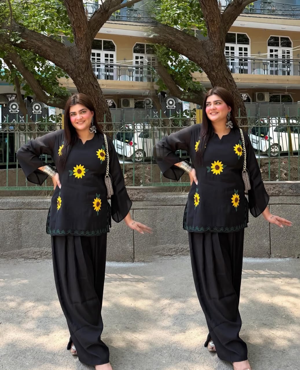 Sunflower Coord Set - Styled outdoor look