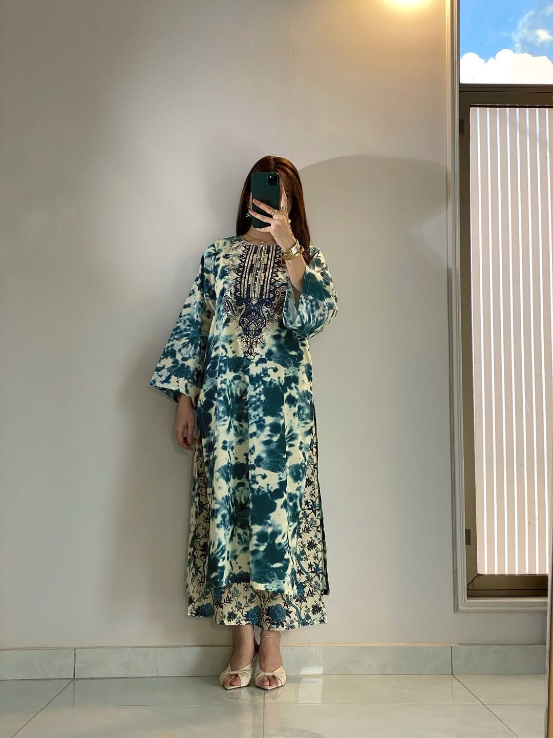 Pure Cotton Taidai Coord Set - Close up embroidery