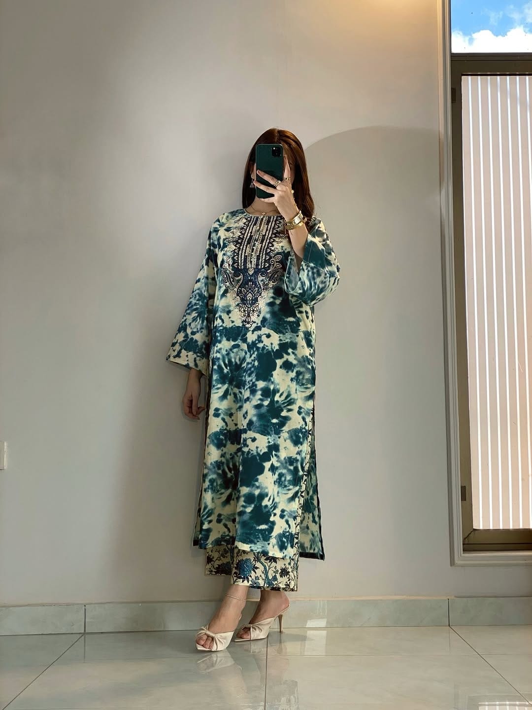 Pure Cotton Taidai Coord Set - Sleeve and pant detail