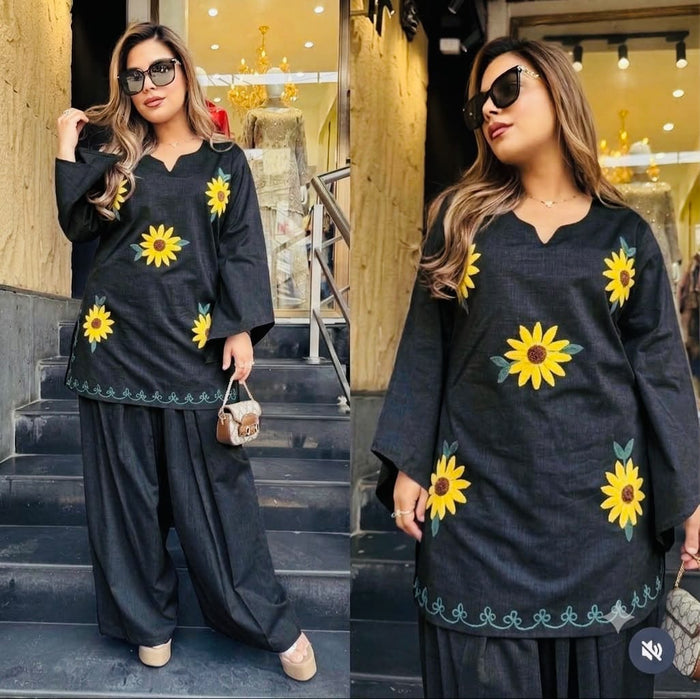 Sunflower Coord Set - Front view with model