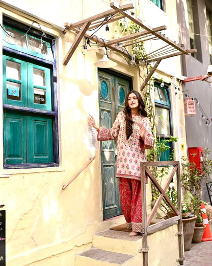 Đěsigner Party Wear Pure Natural Crepe Top & Farshi Palazzo With Dupatta set