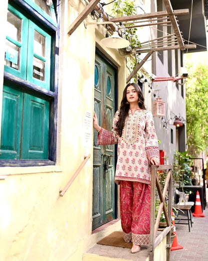 Đěsigner Party Wear Pure Natural Crepe Top & Farshi Palazzo With Dupatta set