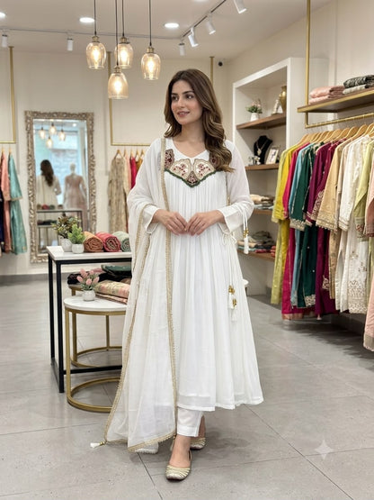 Sequence Embroidered Gown with Pant and Dupatta