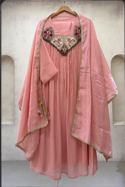Sequence Embroidered Gown with Pant and Dupatta