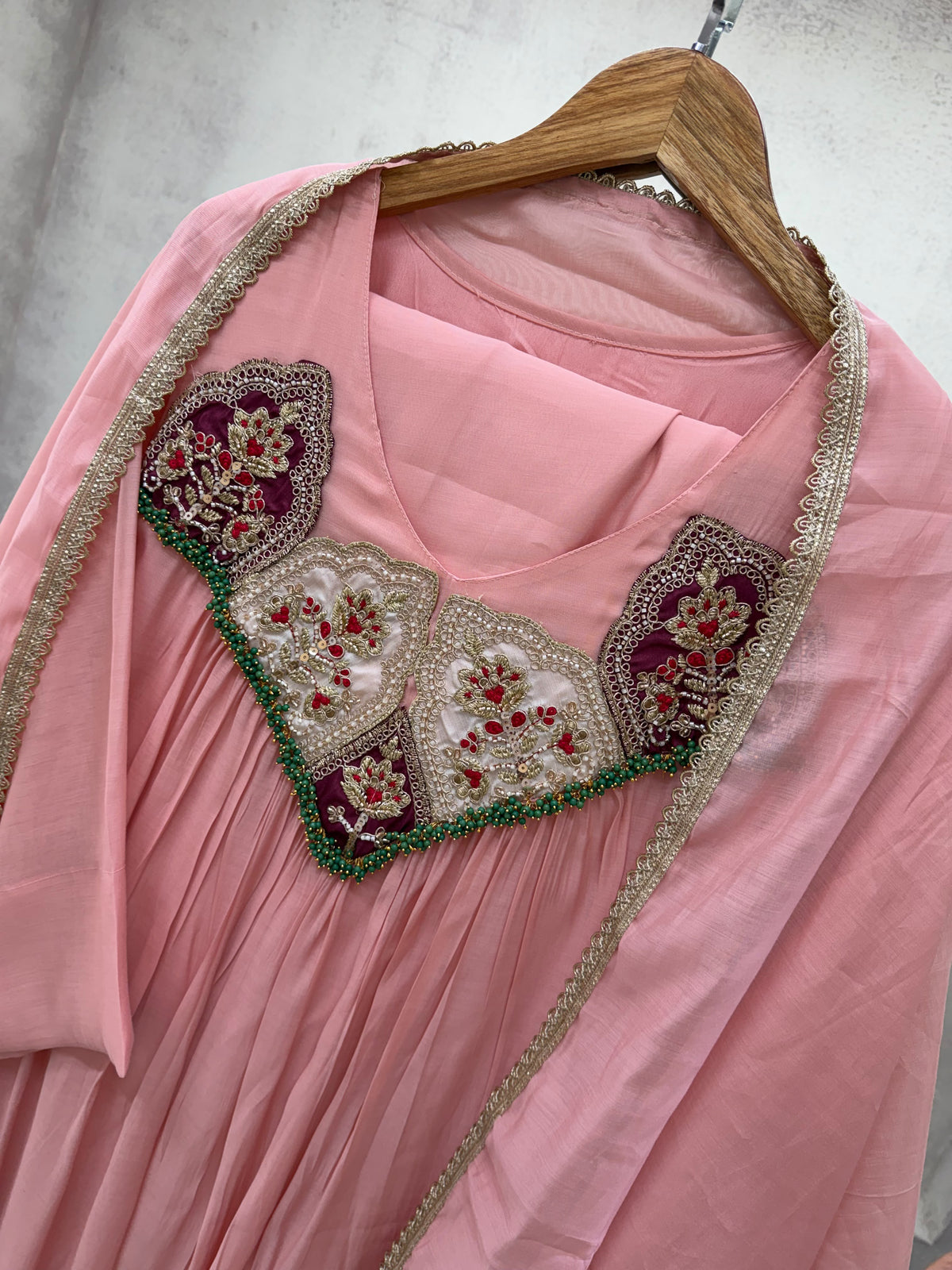 Sequence Embroidered Gown with Pant and Dupatta