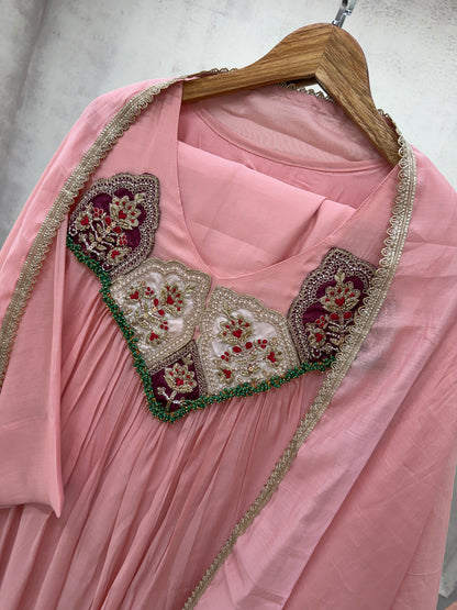 Sequence Embroidered Gown with Pant and Dupatta