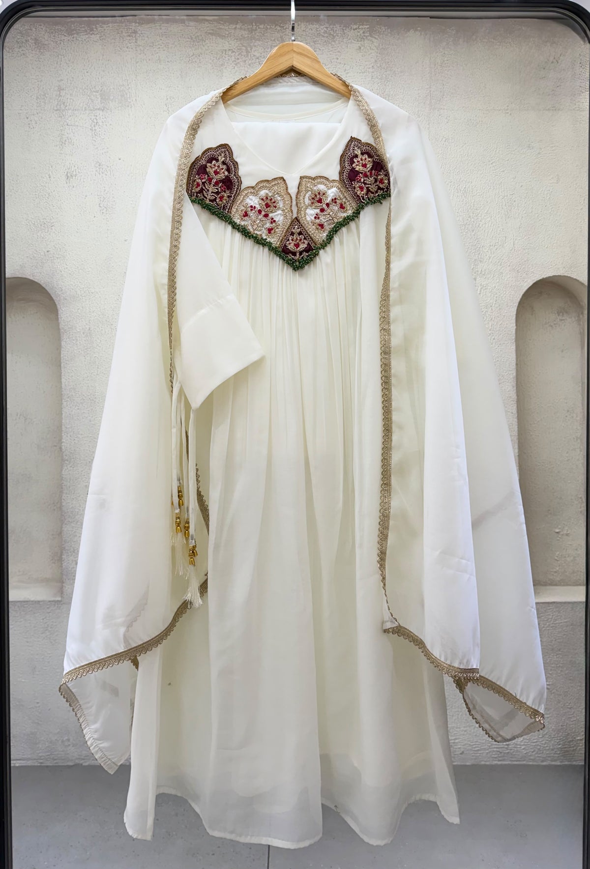 Sequence Embroidered Gown with Pant and Dupatta
