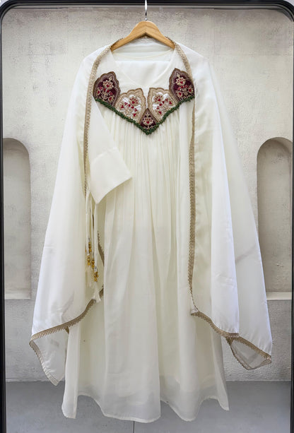 Sequence Embroidered Gown with Pant and Dupatta