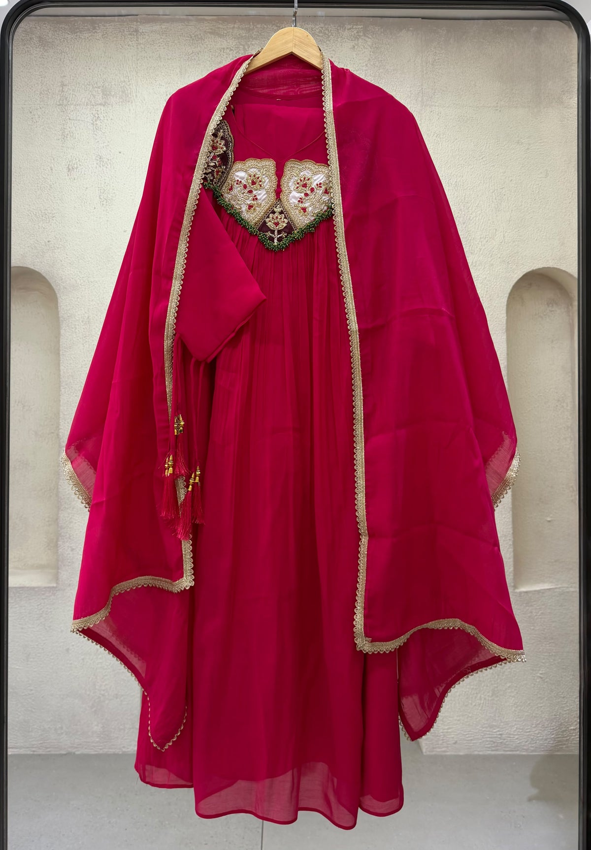 Sequence Embroidered Gown with Pant and Dupatta