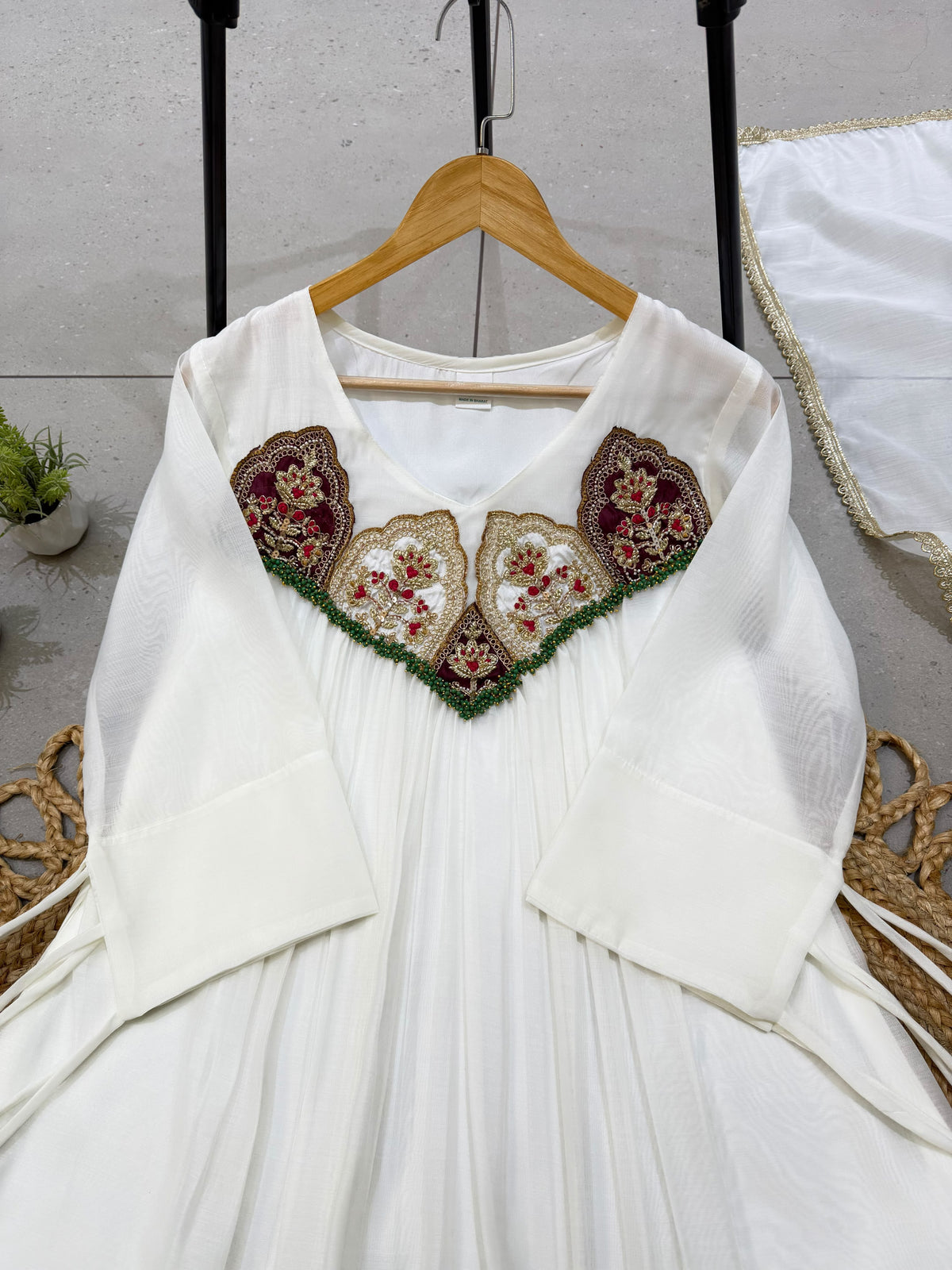 Sequence Embroidered Gown with Pant and Dupatta