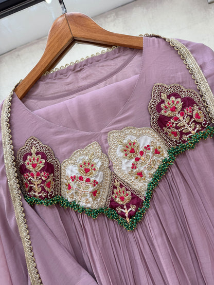 Sequence Embroidered Gown with Pant and Dupatta