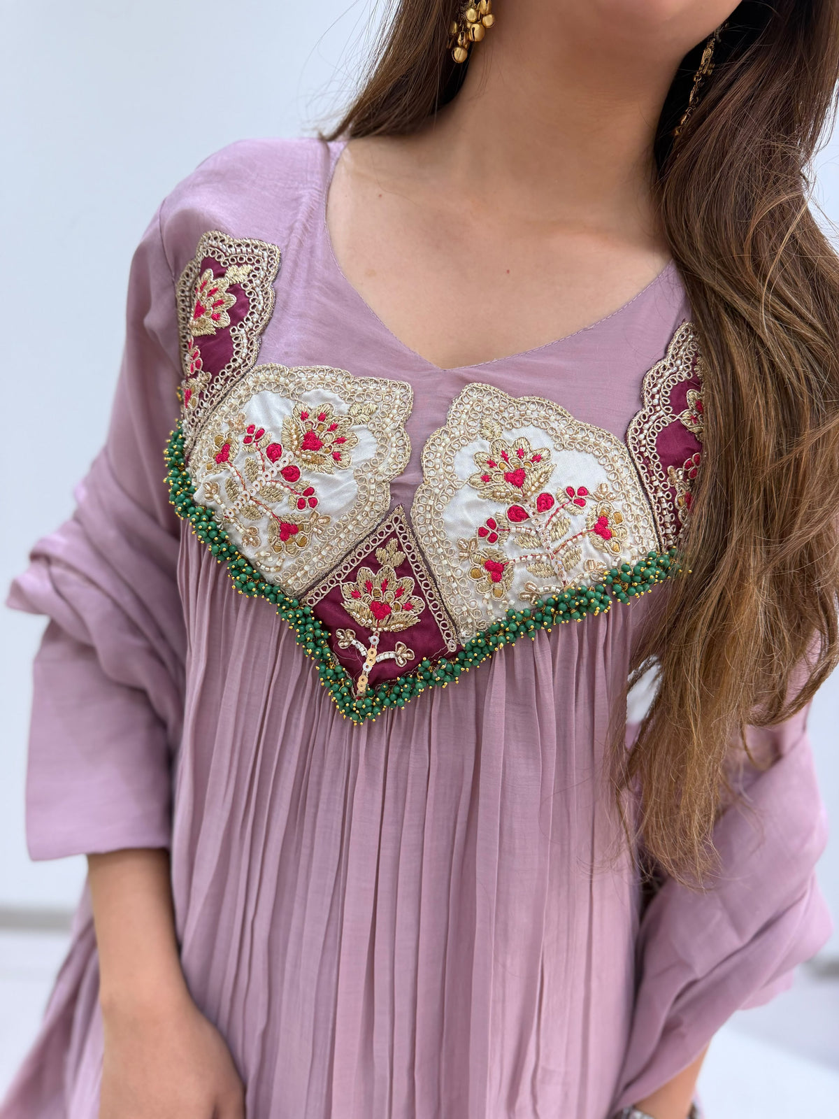 Sequence Embroidered Gown with Pant and Dupatta