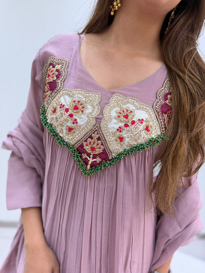 Sequence Embroidered Gown with Pant and Dupatta