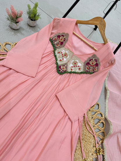 Sequence Embroidered Gown with Pant and Dupatta