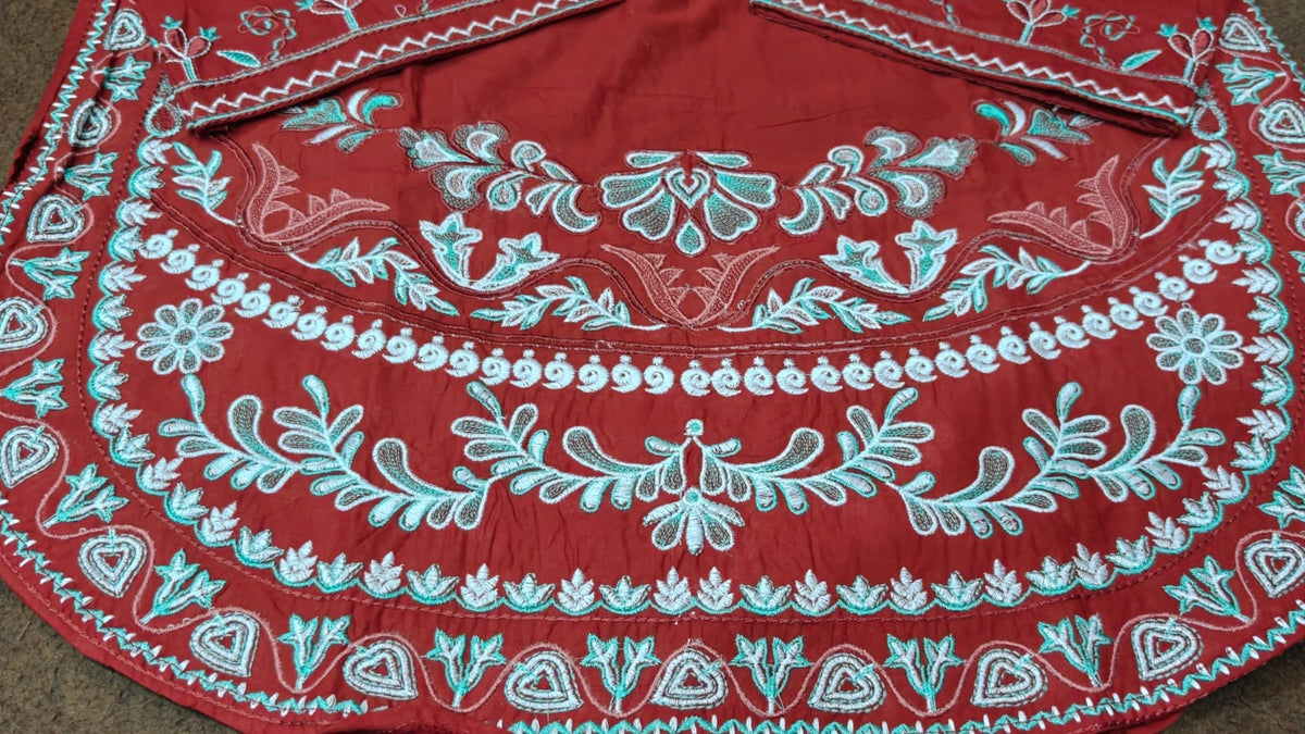 Elegant Cotton Farshi Salwar Set - Rust