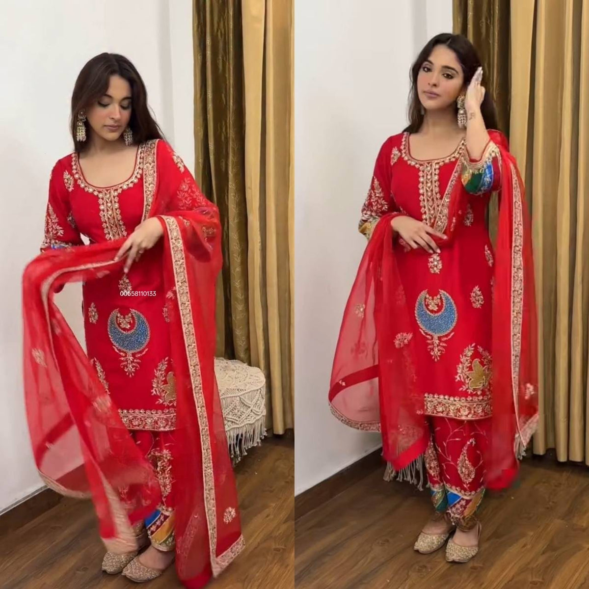 Designer Partywear Top Pant and Dupatta