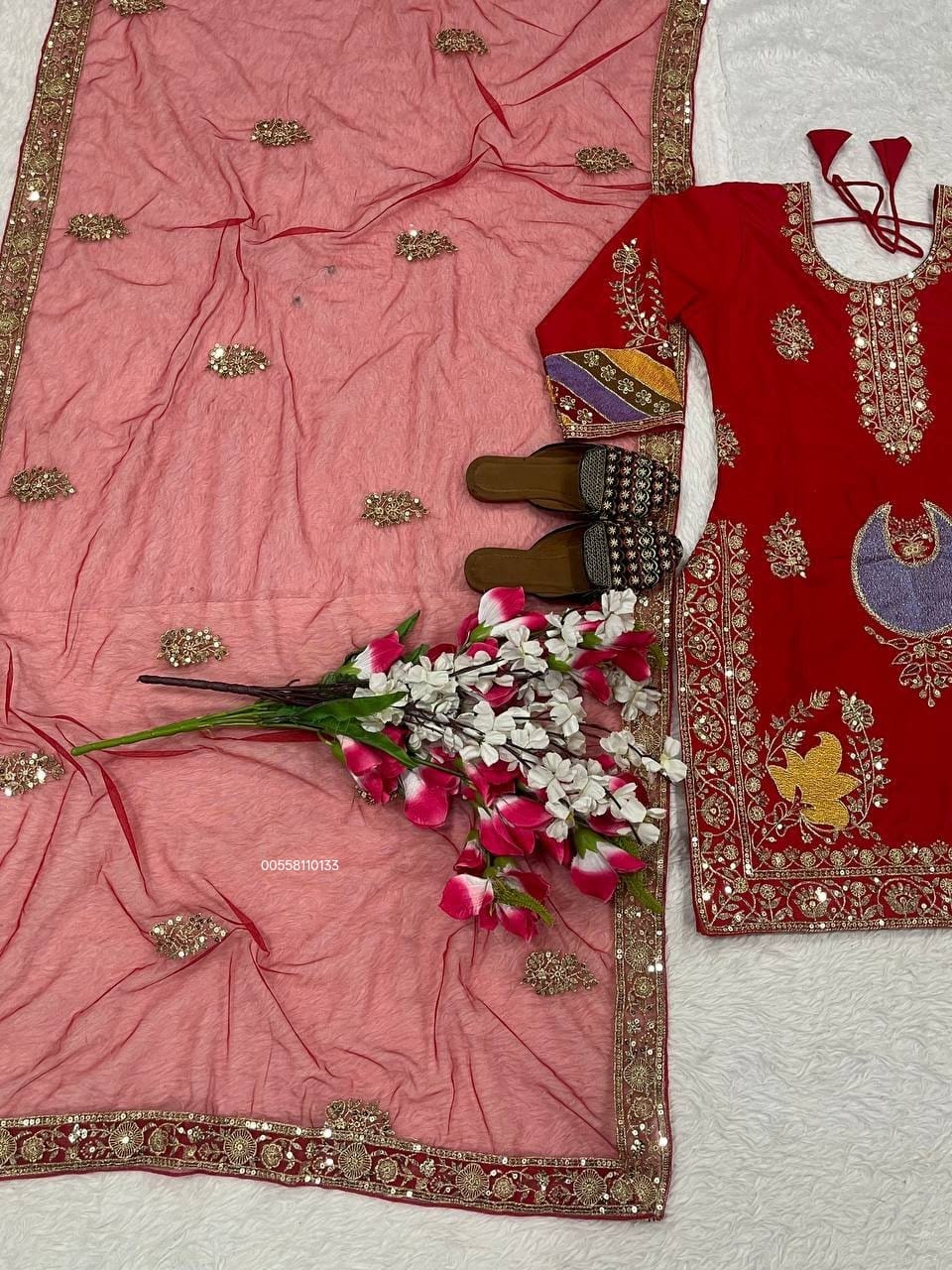 Designer Partywear Top Pant and Dupatta