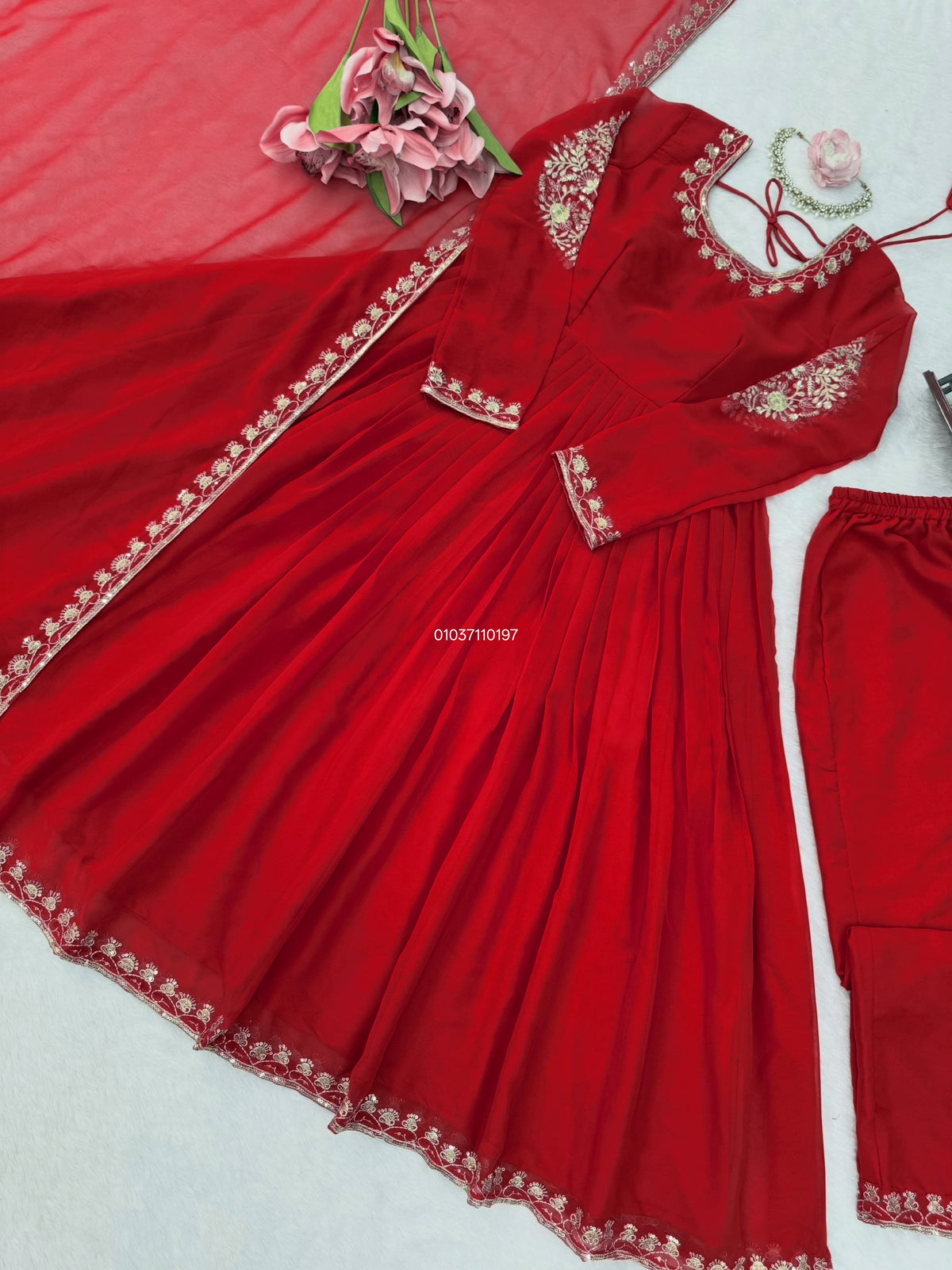 Designer Gown with Pant Set