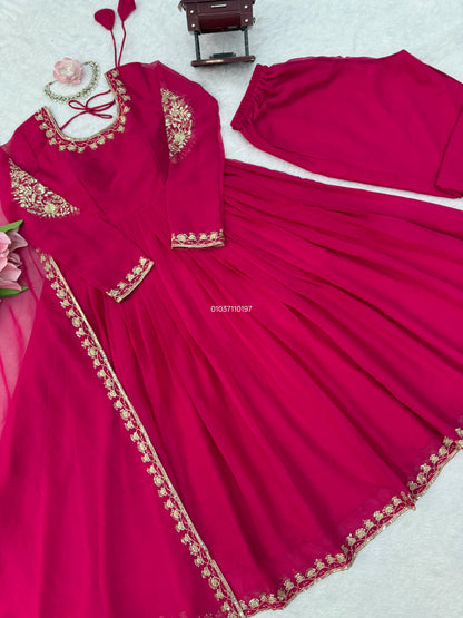 Designer Gown with Pant Set