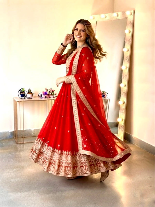 GOWN PANT DUPATTA
