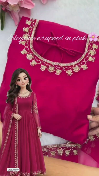 Designer Gown with Pant Set