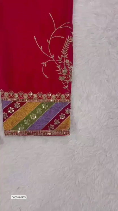 Designer Partywear Top Pant and Dupatta