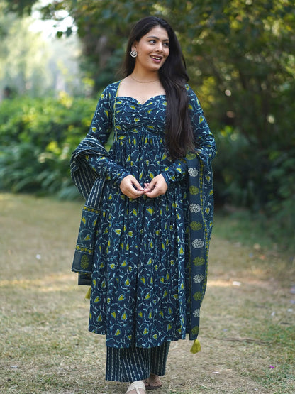 New Anarkali kurta set with Angrakha style with side dorii attached heavy Tassel