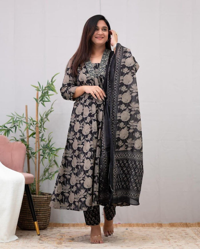 Embroided A line kurti
